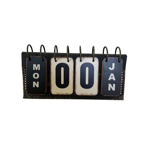 Vintage-Inspired Flip Perpetual Calendar By Kirklands - Picture 1 of 6